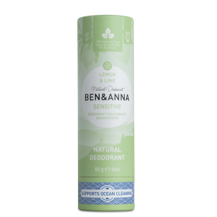 Sensitive prírodný dezodorant v papierovej tube BEN&ANNA, 60g – Lemon Lime