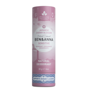 Sensitive prírodný dezodorant v papierovej tube BEN&ANNA, 60g – Japanese Cherry Blossom