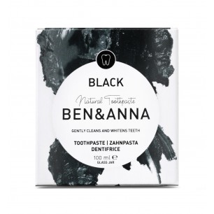 Prírodná zubná pasta BEN&ANNA v skle, 100ml – Black